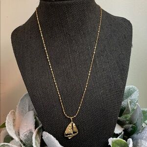 Nautical Gold Sailboat Pendant Necklace